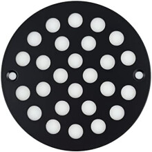 4 Inch Round Screw-in Shower Drain Cover Black