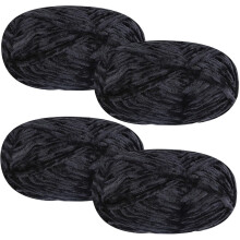 4 stuks 400 g zacht chenillefluweelgaren voor haken/breien – pluizig, warm doe-het-zelf knutselgaren voor dekens, mutsen, sjaals, handschoenen,