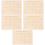 5Pièces Support Braille Bois Beige Outils Enseignement Aveugles 8