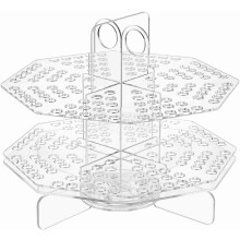 Transparenter Acryl-Stiftehalter mit 120 Fächern, 360 drehbar, für Stifte, Marker, Pinsel und Bastelbedarf – geeignet für Schule, Zuhause und