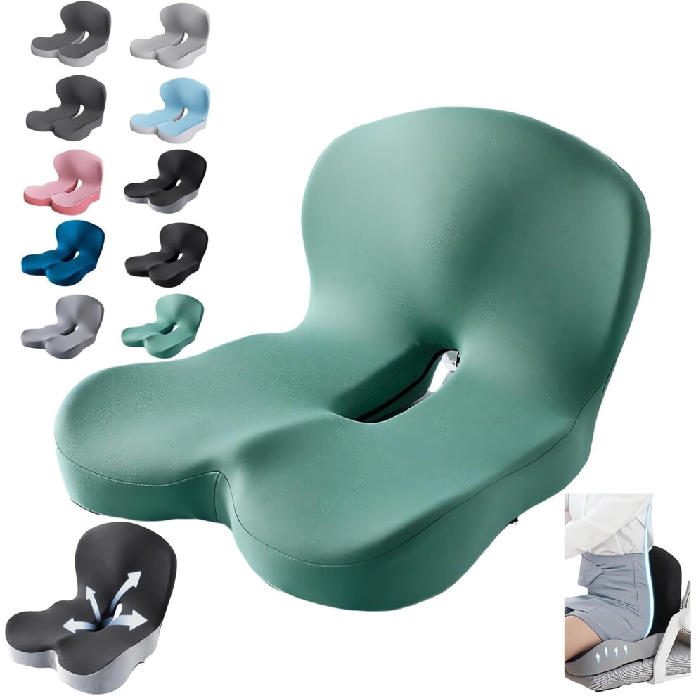 Memory Foam L-Shaped Seat Cushion For Car/Truck Drivers, Ergonomic Lumbar Support, Sciatica & Back Pain Relief, Office Chair & Long Driving 9499224854147