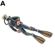 Resinfiguren-Modellbausatz, Taucher- und Fischfiguren, Puppe. Toys3D C7I0