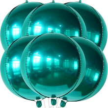 Ballons en aluminium vert émeraude métallisé de 56 cm (6 pièces) – Parfaits pour une décoration de fête et de remise de diplômes vert