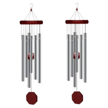 Lot de 2 carillons éoliens commémoratifs Pgzsy pour extérieur, grand format, son grave, élégant carillon de condoléances personnalisé avec 6