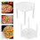 White PP Pizza Stand with Reinforced Strength for Restaurant Use 100pcs Stackable 1