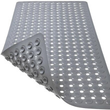 Antislip badmat voor bad en douche, grijs, 35x16 inch