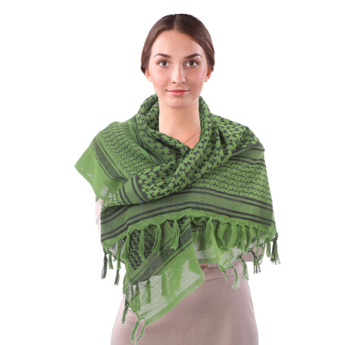 2Pièces Châle Arabesque Vert Unisexe Coton Délicat Et 2