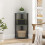 Corner Shelf Sage Green 3-Tier Open Storage 1