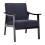 Mid-Century Modern Accent Chair Upholstered Black Wood Frame 1