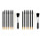 16Pièces Stylo Scratch Noir Avec Double Embout Pour Peinture 2