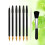 16Pièces Stylo Scratch Noir Avec Double Embout Pour Peinture 9
