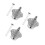 3Pièces Valve Petcock Durable Argentée Compatible Scooters Et Atv 3