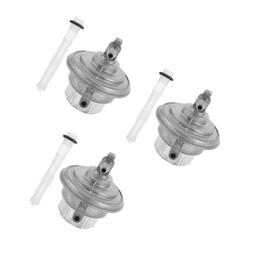 3Pièces Valve Petcock Durable Argentée Compatible Scooters Et Atv 2