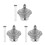 3Pièces Valve Petcock Durable Argentée Compatible Scooters Et Atv 4
