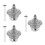 3Pièces Valve Petcock Durable Argentée Compatible Scooters Et Atv 8