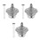 3Pièces Valve Petcock Durable Argentée Compatible Scooters Et Atv 9