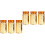 6Pièces Or Nail Art Autocollants Décorations DIY 5
