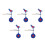 5Pièces Cibles Extérieures Alliage Fixation Arbre Réinitialisable 5