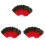 3Pièces Éventail Rouge Pliable Usage Décoratif 2