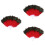 3Pièces Éventail Rouge Pliable Usage Décoratif 6