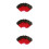 3Pièces Éventail Rouge Pliable Usage Décoratif 8
