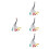 4Pièces Faisceau Rca 20 Broches Plastique+alliage Audio Multi 5