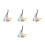 4Pièces Faisceau Rca 20 Broches Plastique+alliage Audio Multi 6