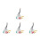 4Pièces Faisceau Rca 20 Broches Plastique+alliage Audio Multi 9