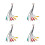 4Pièces Faisceau Rca 20 Broches Plastique+alliage Audio Multi 10