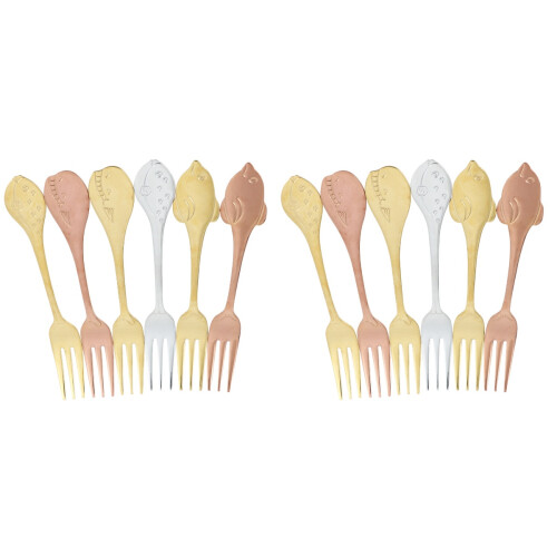 12Pièces Acier Poisson Multicolores Usage Restauration 1
