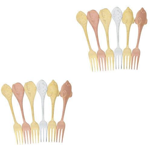 12Pièces Acier Poisson Multicolores Usage Restauration 2