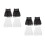 4Paires Cuffs En Décorative Amovible Polyester 5