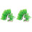 2Pièces Décor Arbre Aquarium Vert Plantes Artificielles 2