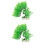 2Pièces Décor Arbre Aquarium Vert Plantes Artificielles 5