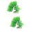 2Pièces Décor Arbre Aquarium Vert Plantes Artificielles 7