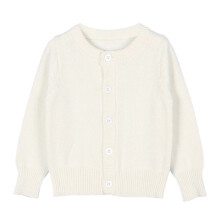 Girls Sweaters Solid Color Long Sleeve Round Neck Button Knit Cardigans Tops Toddler Classic Climbing Hiking Camping Cycling Coat,White,12-18 Months