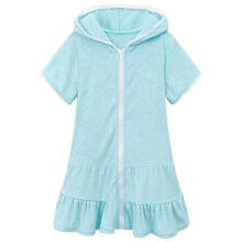 Småbarn Baby Flicka Pyjamas Set Flickor Baddräkt Barn Baddräkt Överdragen Dragkedja Strandbaddräkt Morgonrock Pojkar Långärmad Nattkläder