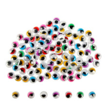 WEUVEB 100pcs Assorted Color Plastic Wiggle Eyes for Crafts, Puppets, and DIY Projects