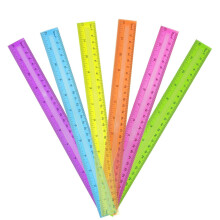 12" Plastic Ruler with cm/mm/inch Markings, Clear & Colorful, Durable Measuring Tool – Compatible with School/Office