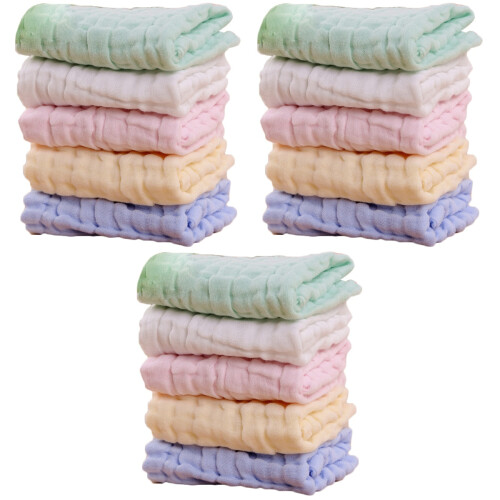 15Pièces Serviettes Absorbantes Assorties Douces 2
