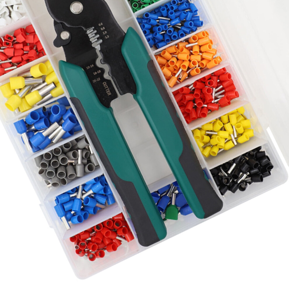 Set Crimper Tool Kit Crimp Ferrule Including 18 Types 960Pcs Insulated Wire Terminals Self Adjusting Crimping Plier Set Tool Guage 0.5-10Mmâ² 9357860888110