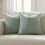 Μαξιλαροθήκες Sage Green από λινό σετ 2 τεμαχίων 22x22 ιντσών 1