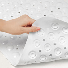 Tappetino antiscivolo per vasca da bagno 39x16 pollici con ventose