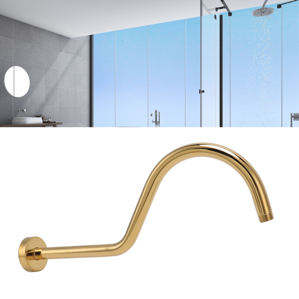 Heavy,Duty Shower Arm Extension, Stainless Steel, Brushed Gold, Fits Standard Shower Heads, Leak Proof 9028731323640