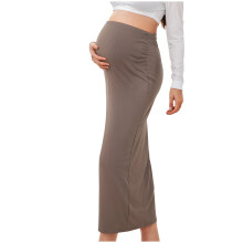 Women's maternity bodycon skirt brown S