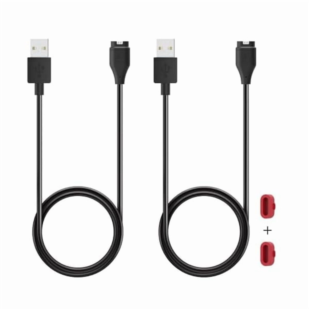 Garmin Watch Charging Cable With Dust Plug (2 Pack) Red 9450273243832