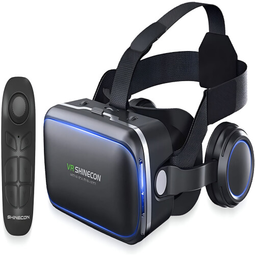 Óculos de realidade virtual para iPhones e celulares Android de 4,7 a 6 polegadas.
