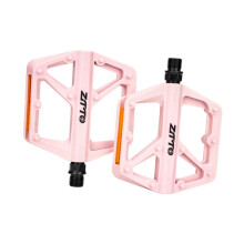 2 Pieces Bike Pedals Reliable with Reflector for Folding Bikes Outdoor Adult Light Pink