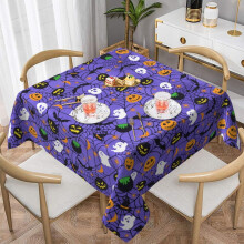 Halloween-Tischdecke, quadratisch, 152 cm (60 Zoll), Polyester