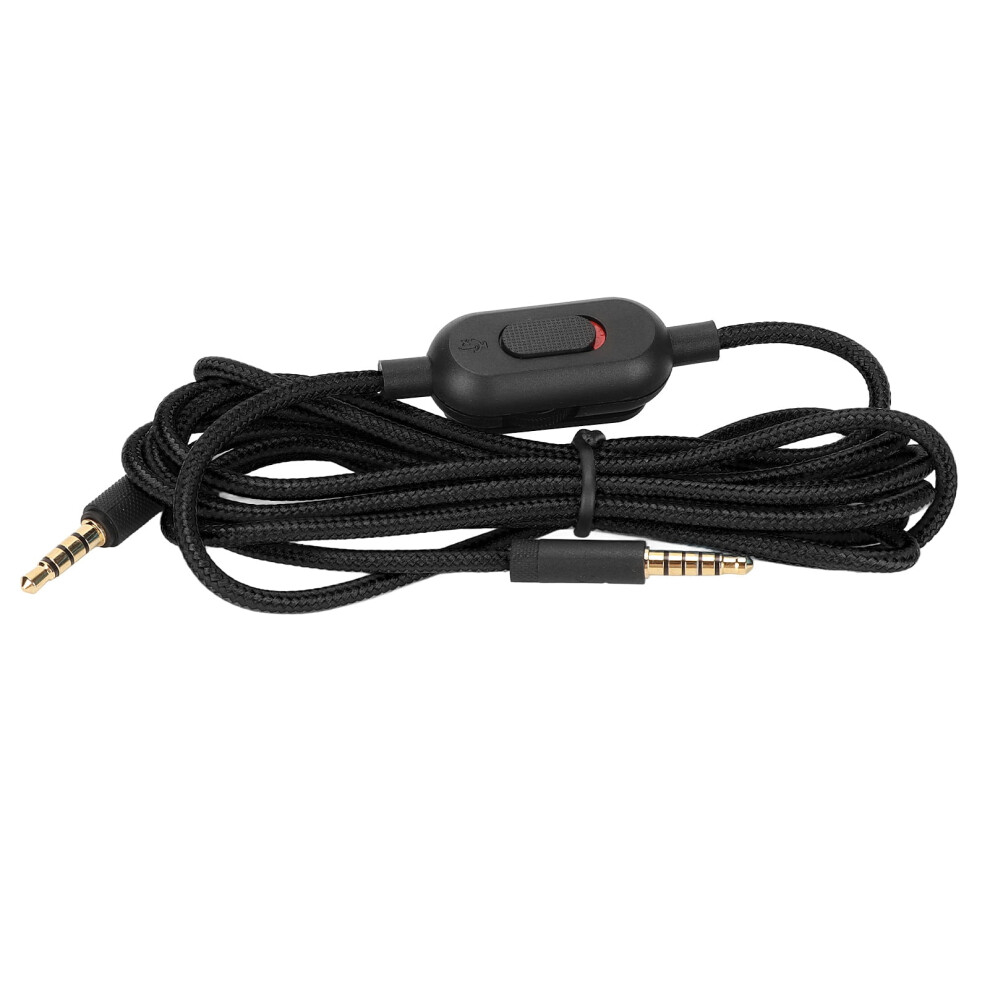 Gaming Headset Cable Woven Earphone Cord With Volume Control And Mute Switch For Compatible With Logitech G Pro G Pro X G433 G233 Black 9028731323794